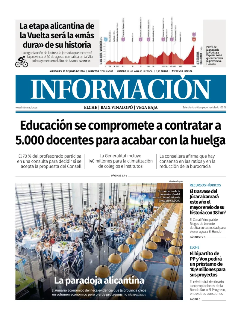 Portada de Diario Informacion (Elche y Vega Baja)