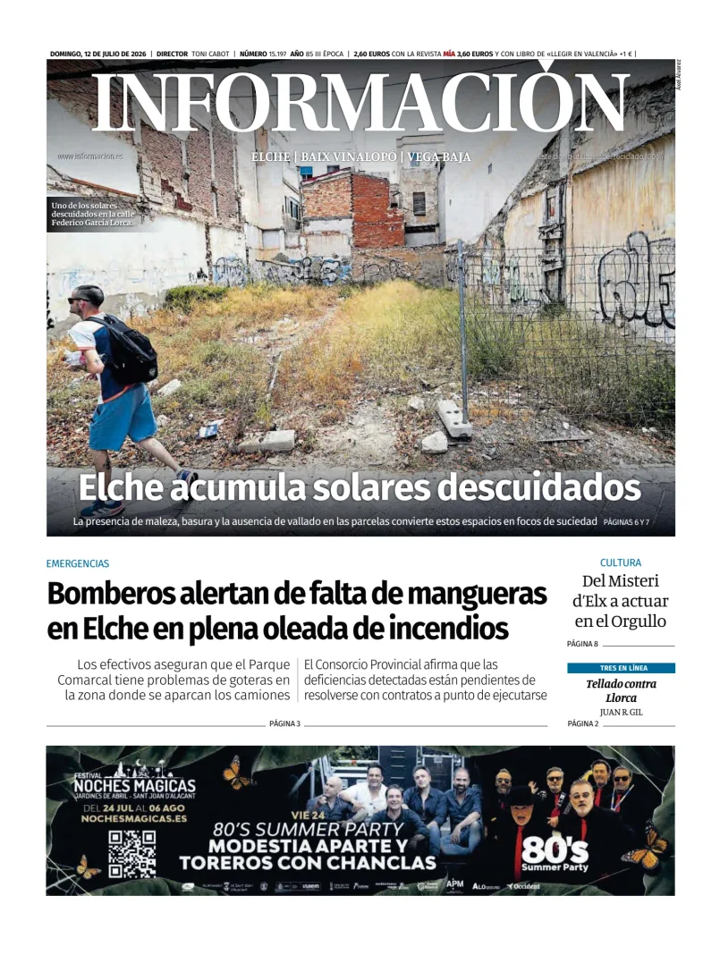 Portada de Diario Informacion (Elche y Vega Baja)