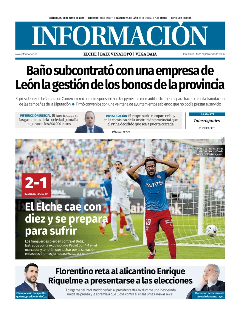 Diario Informacion (Elche y Vega Baja) — 13/05