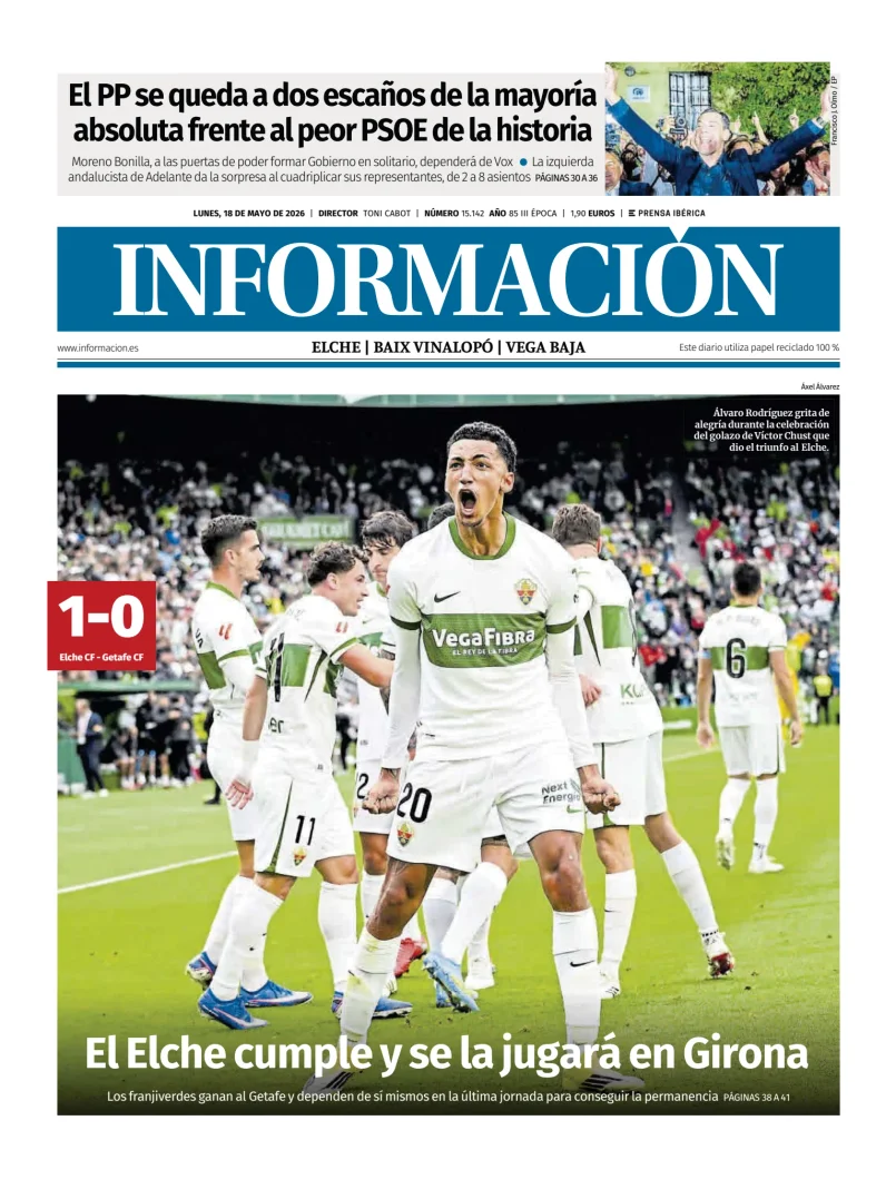 Diario Informacion (Elche y Vega Baja) — 18/05