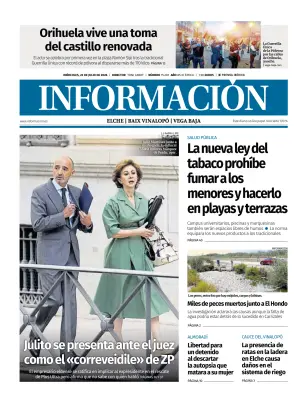 Portada de Diario Informacion (Elche y Vega Baja), 22 de julio de 2026