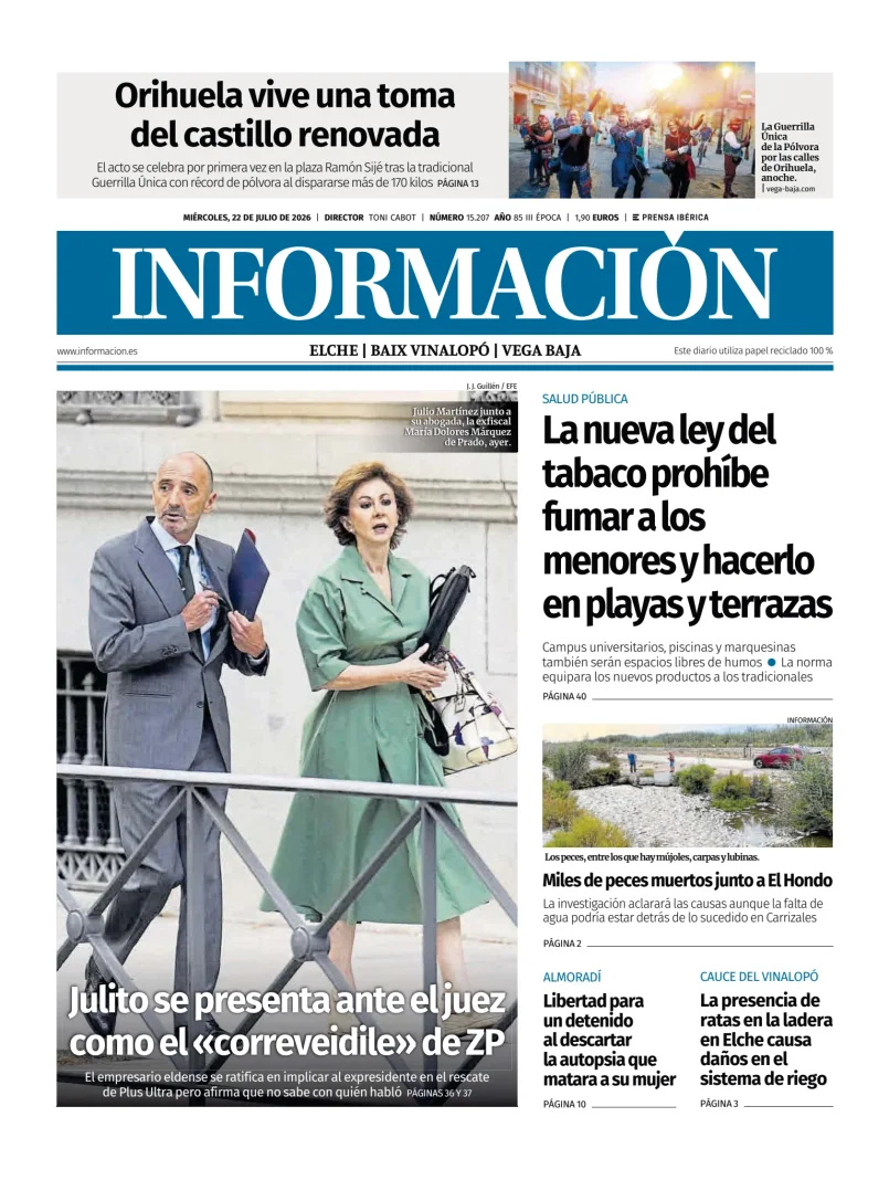 Portada de Diario Informacion (Elche y Vega Baja)