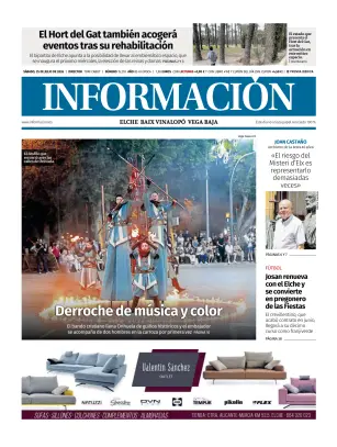 Portada de Diario Informacion (Elche y Vega Baja), 25 de julio de 2026