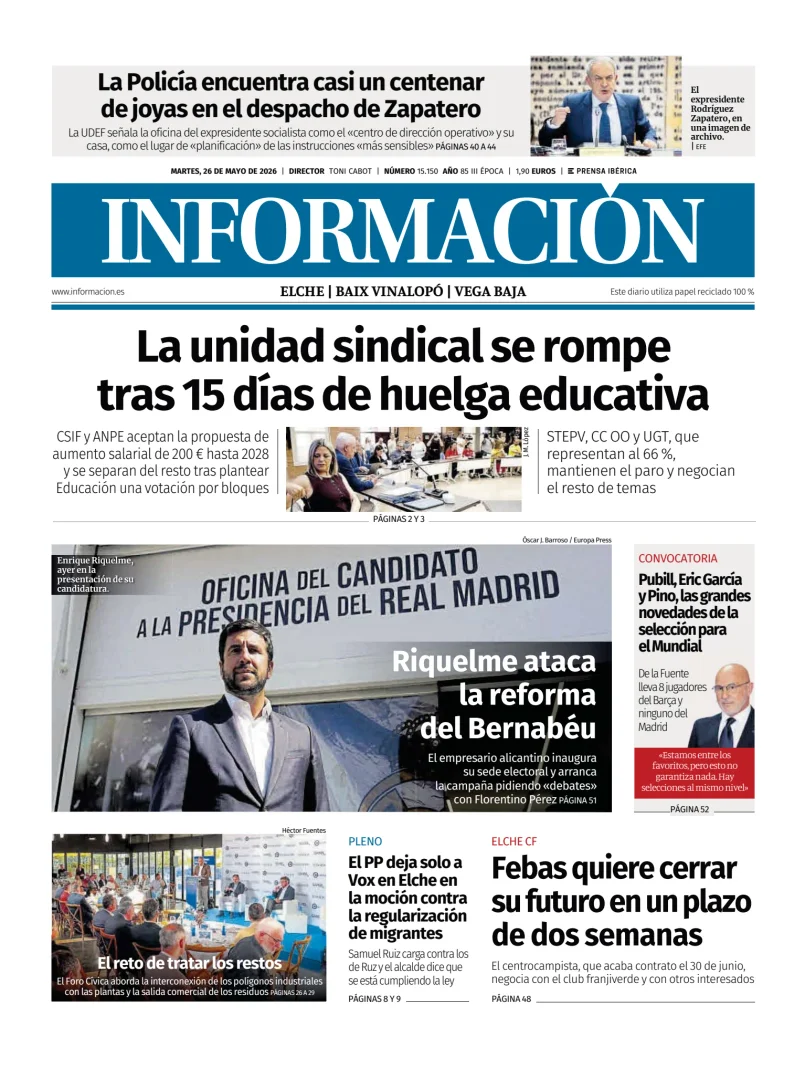 Diario Informacion (Elche y Vega Baja) — 26/05
