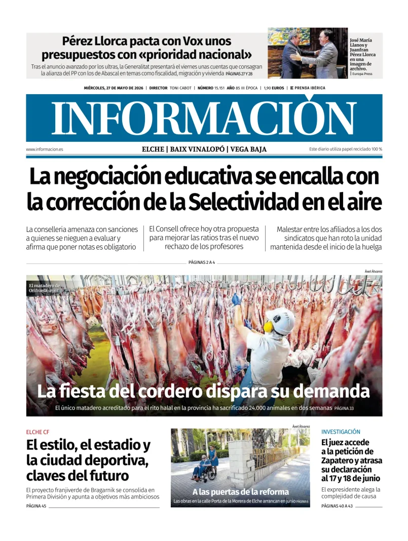 Diario Informacion (Elche y Vega Baja) — 27/05
