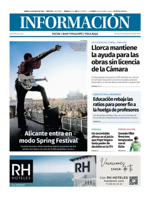 Portada de Diario Informacion (Elche y Vega Baja), 30 de mayo de 2026