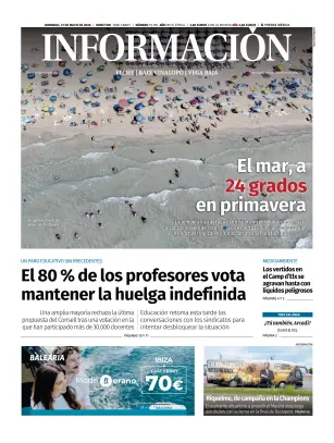 Portada de Diario Informacion (Elche y Vega Baja), 31 de mayo de 2026