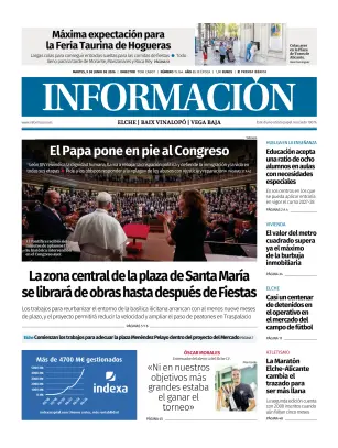 Portada de Diario Informacion (Elche y Vega Baja), 9 de junio de 2026