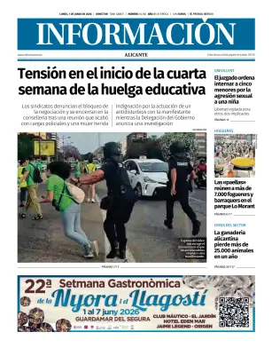 Portada de Diario Informacion, 1 de junio de 2026