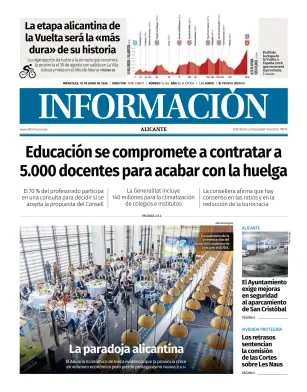Portada de Diario Informacion, 10 de junio de 2026
