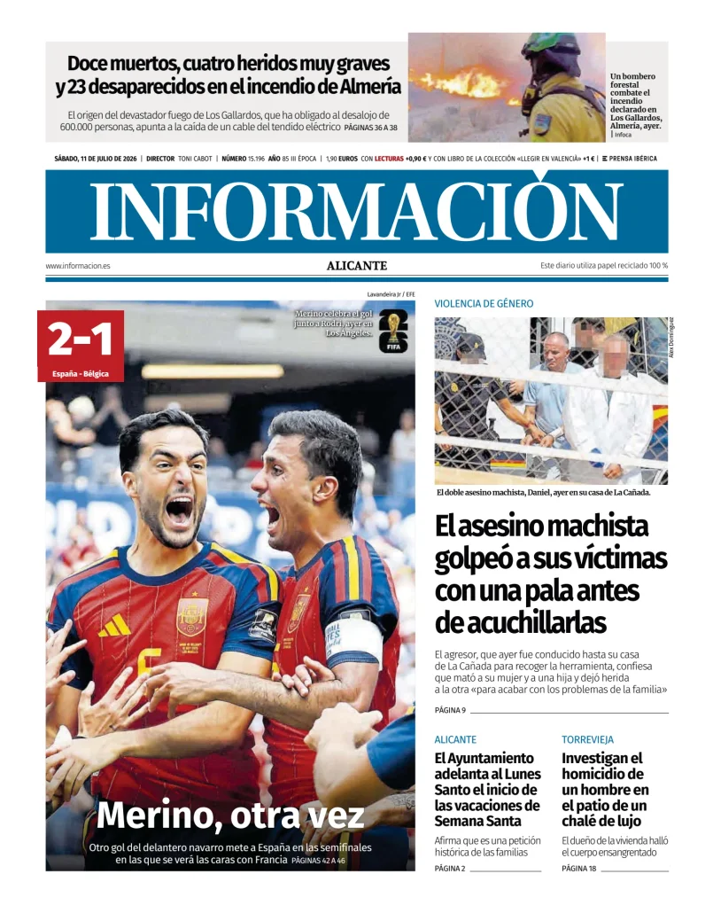 Portada de Diario Informacion