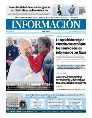 Portada de Diario Informacion, 13 de junio de 2026