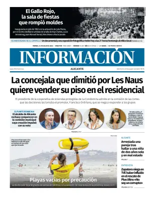 Portada de Diario Informacion, 24 de julio de 2026