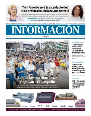 Portada de Diario Informacion, 25 de julio de 2026