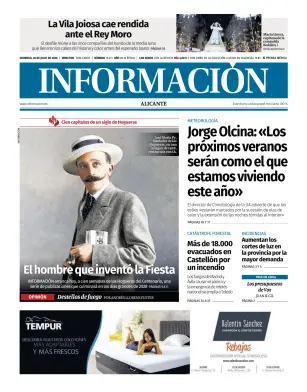 Portada de Diario Informacion, 26 de julio de 2026