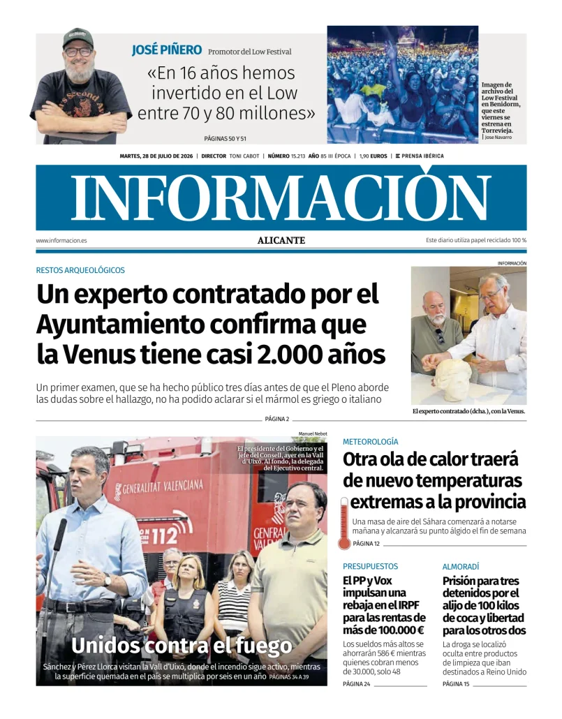 Portada de Diario Informacion