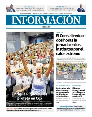 Portada de Diario Informacion, 4 de junio de 2026