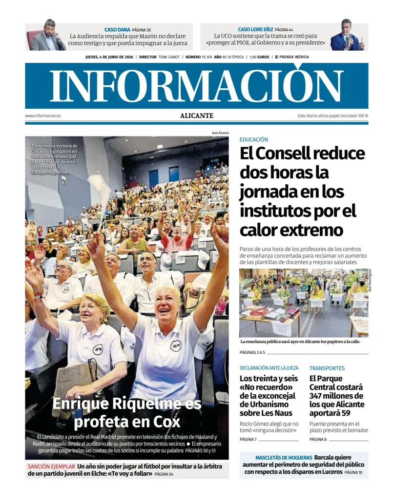 Portada de Diario Informacion