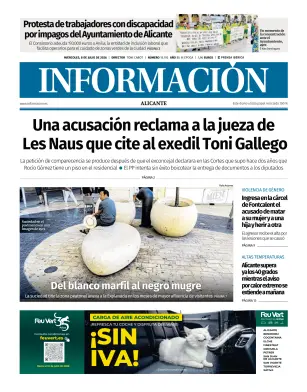Portada de Diario Informacion, 8 de julio de 2026