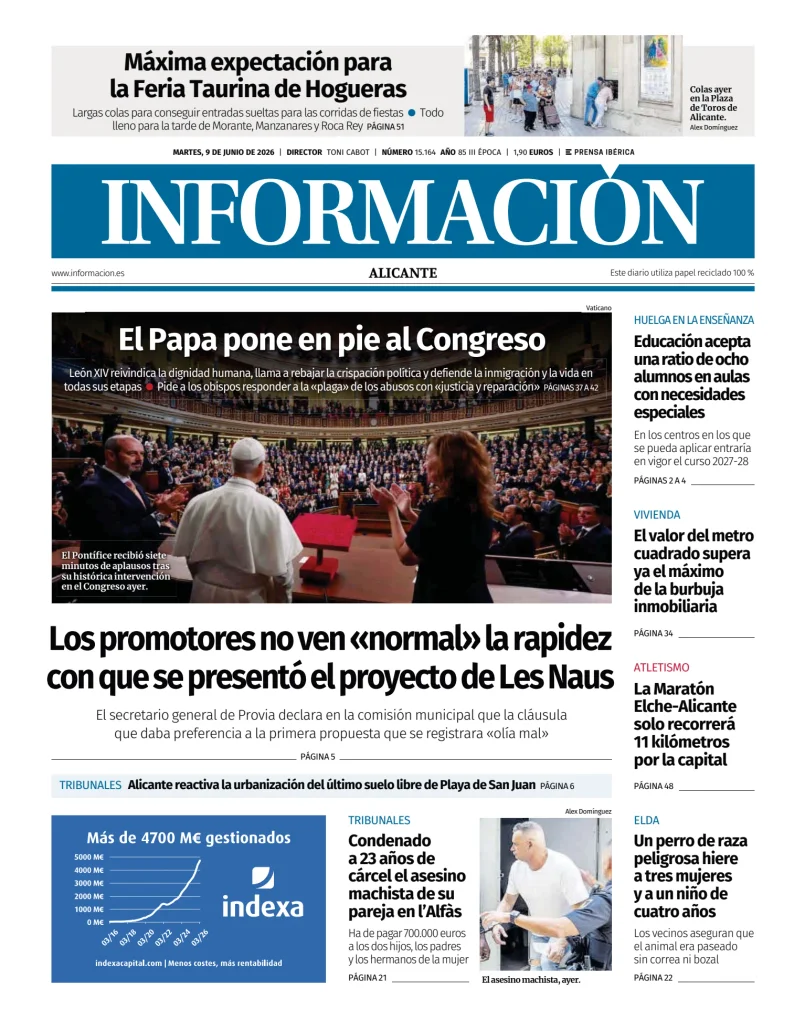 Portada de Diario Informacion