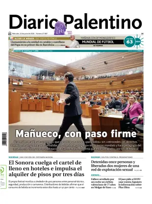 Portada de Diario Palentino, 10 de junio de 2026