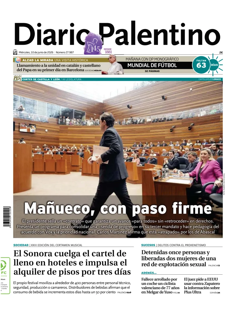 Portada de Diario Palentino
