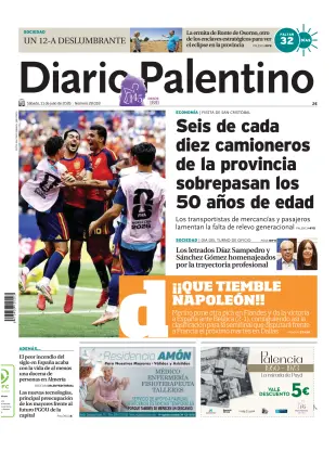 Portada de Diario Palentino, 11 de julio de 2026