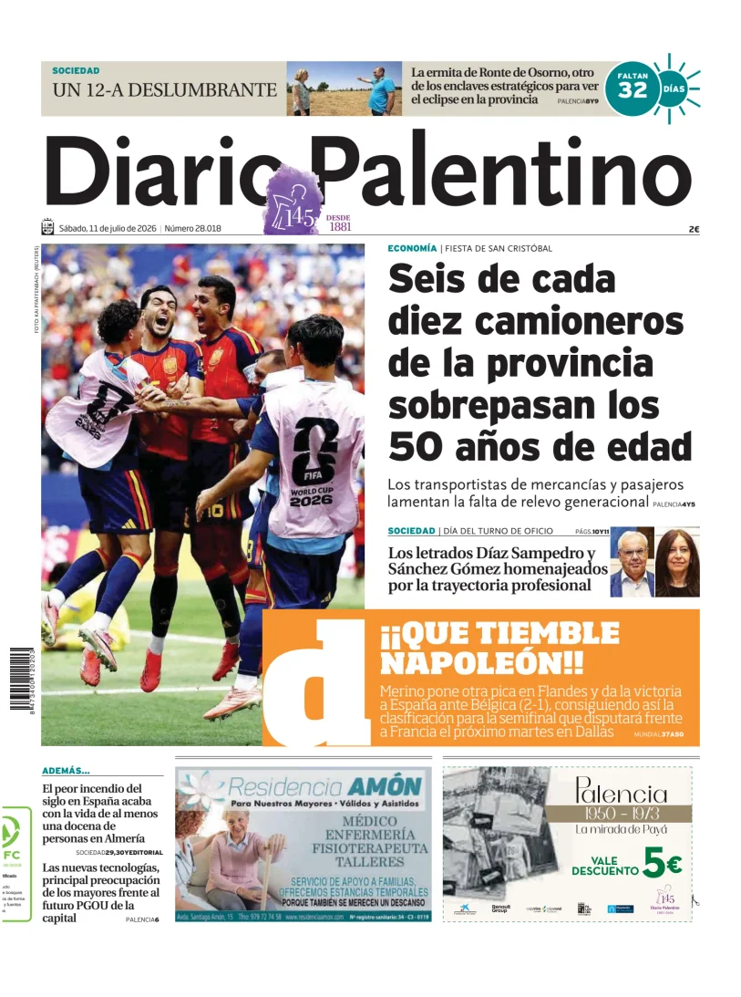 Portada de Diario Palentino