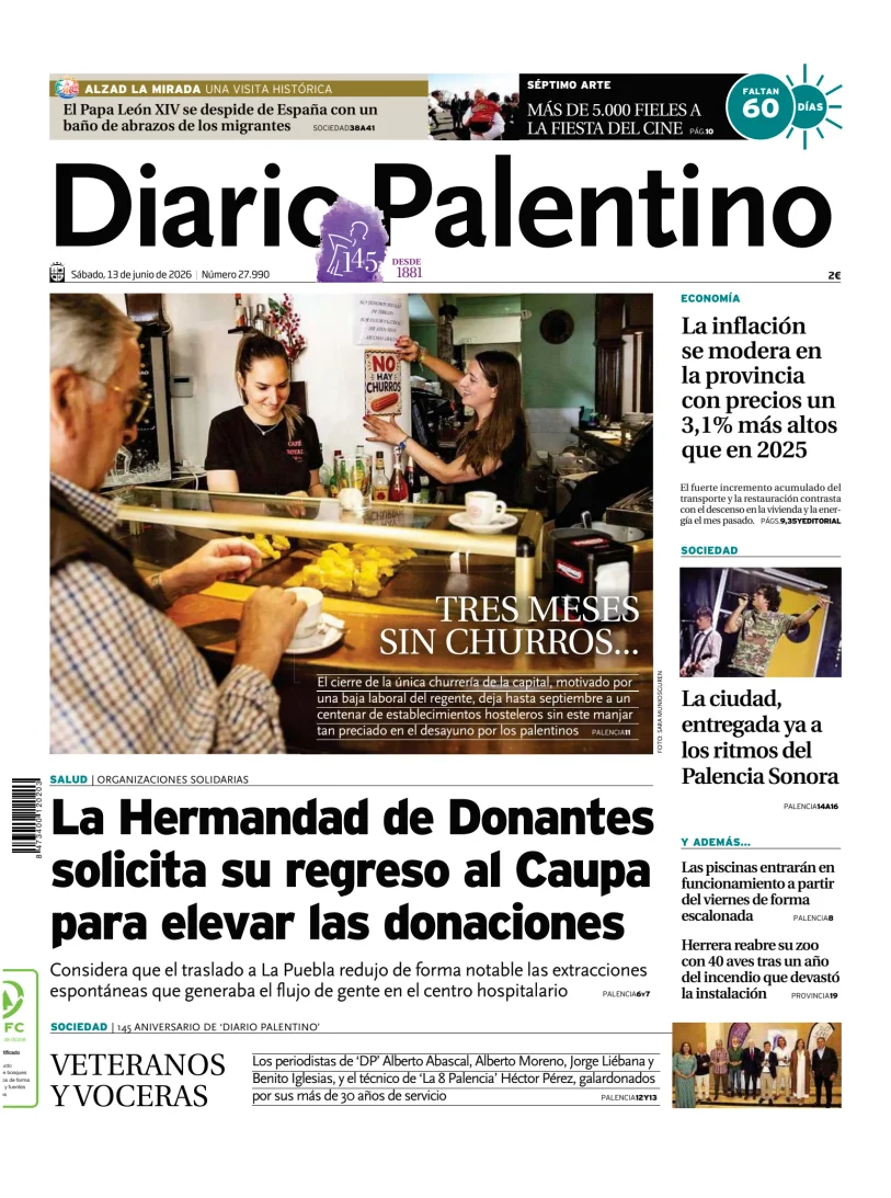Portada de Diario Palentino