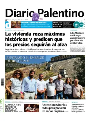 Portada de Diario Palentino, 22 de julio de 2026