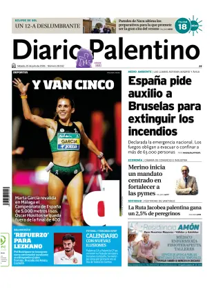 Portada de Diario Palentino, 25 de julio de 2026
