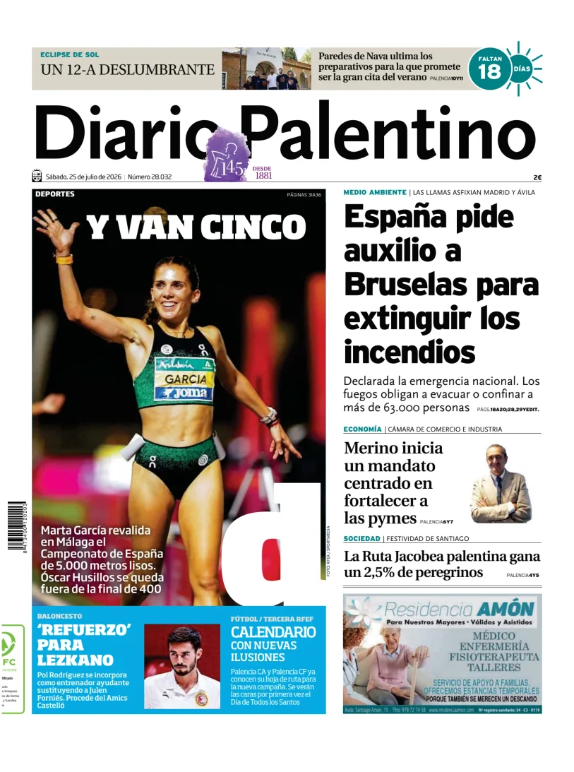 Portada de Diario Palentino