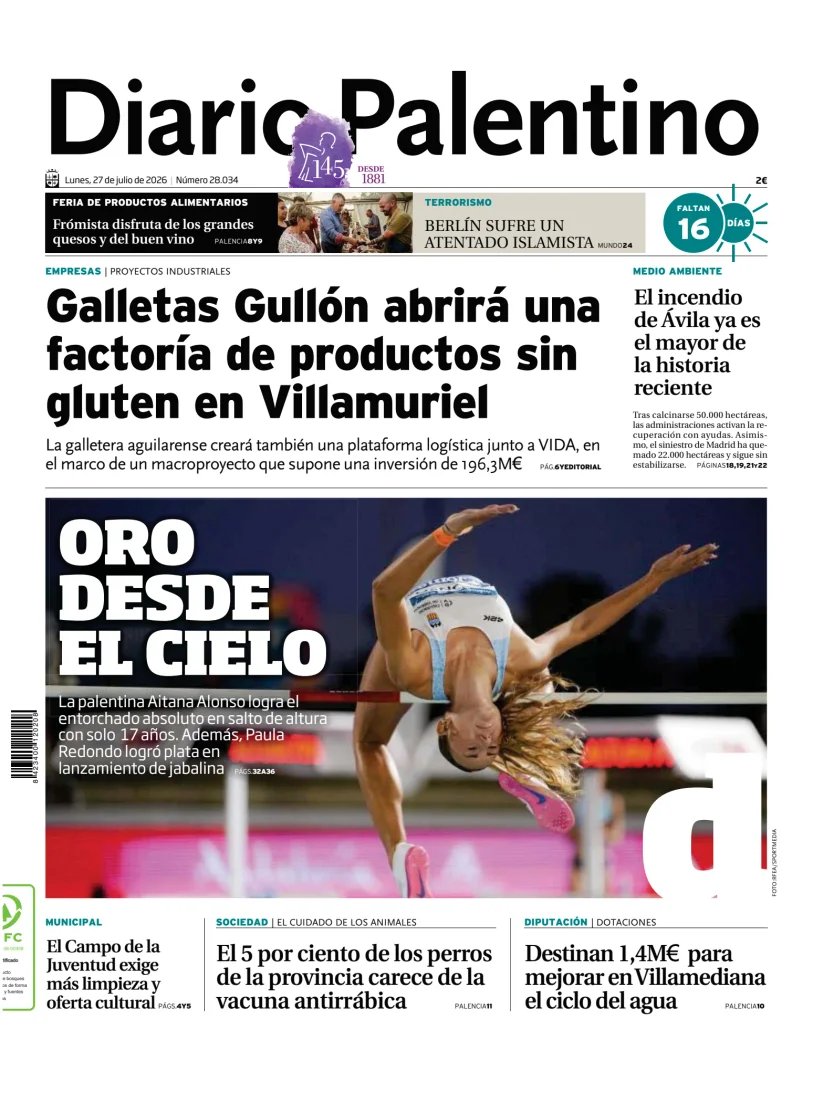 Portada de Diario Palentino