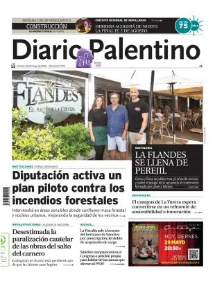 Portada de Diario Palentino, 29 de mayo de 2026