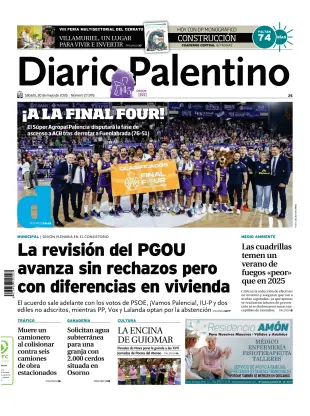 Portada de Diario Palentino, 30 de mayo de 2026