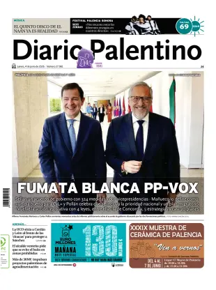 Portada de Diario Palentino, 4 de junio de 2026