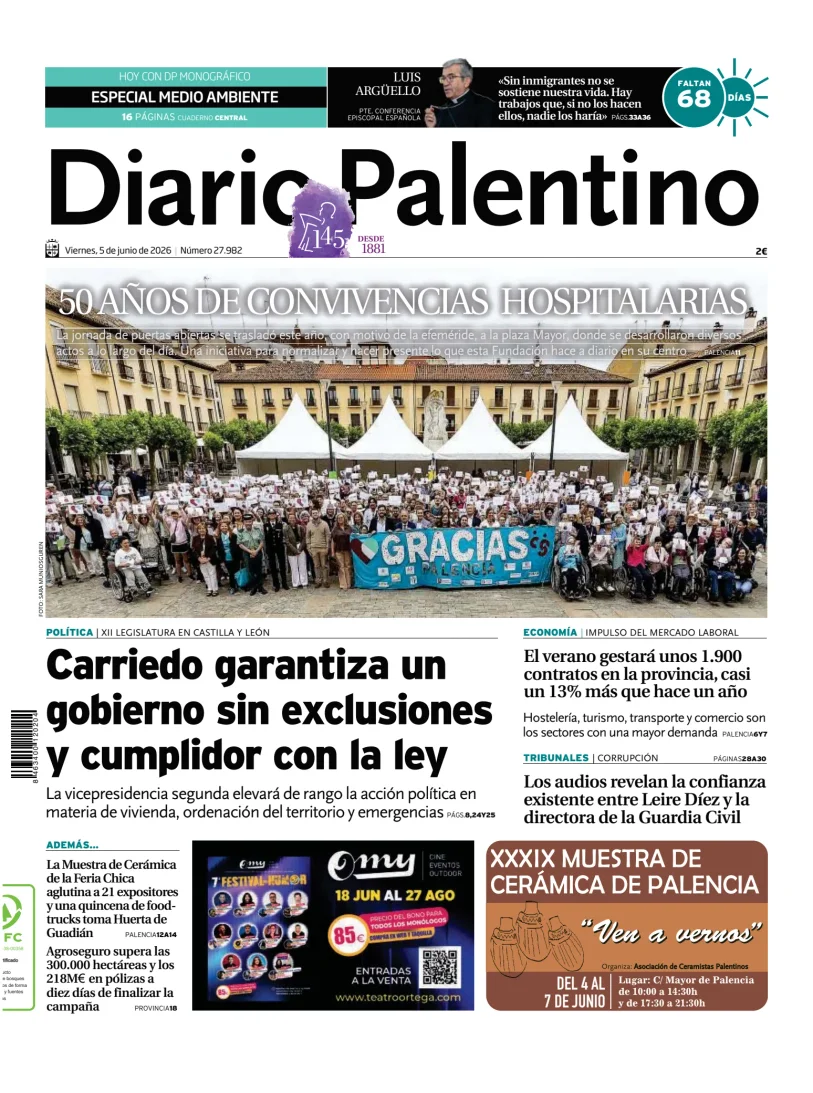 Portada de Diario Palentino