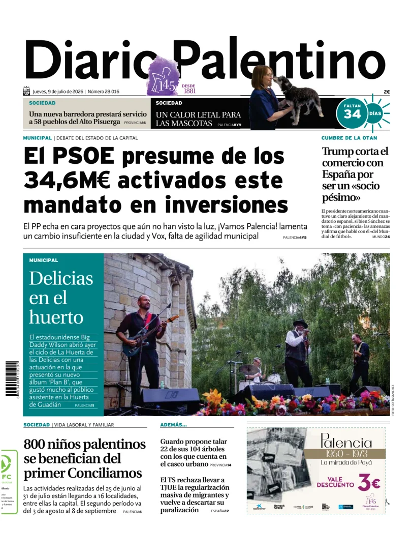 Portada de Diario Palentino