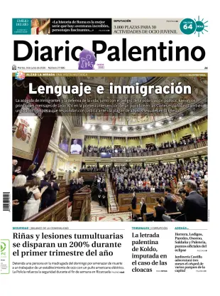 Portada de Diario Palentino, 9 de junio de 2026