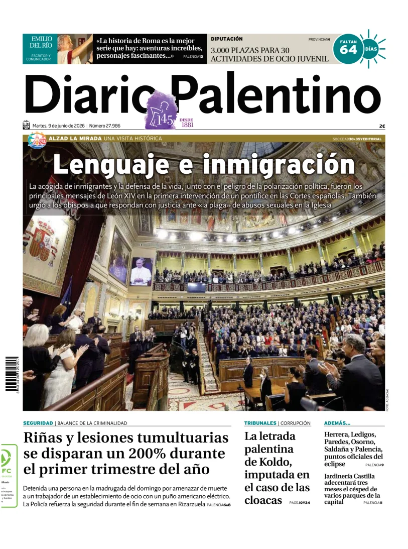 Portada de Diario Palentino