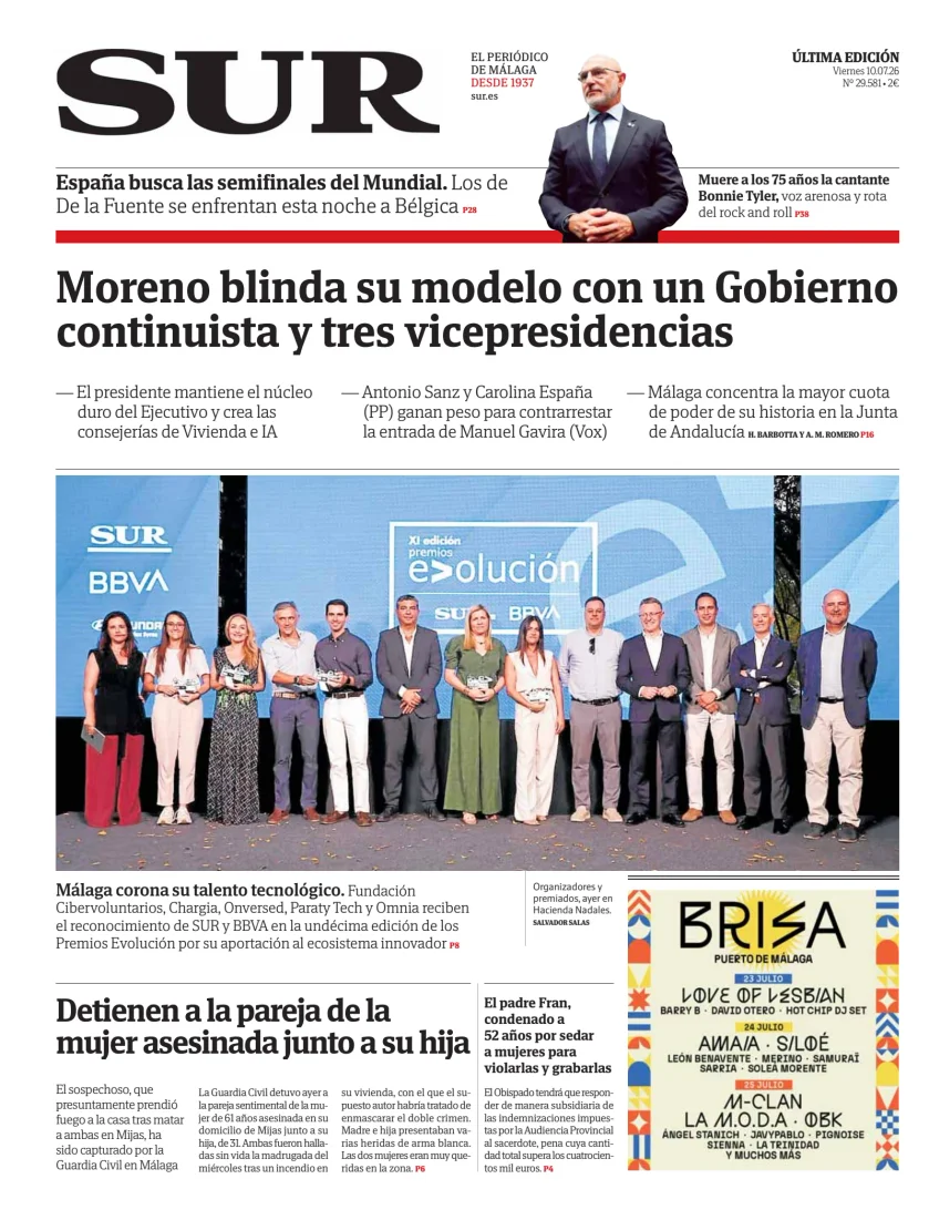 Portada de Diario Sur