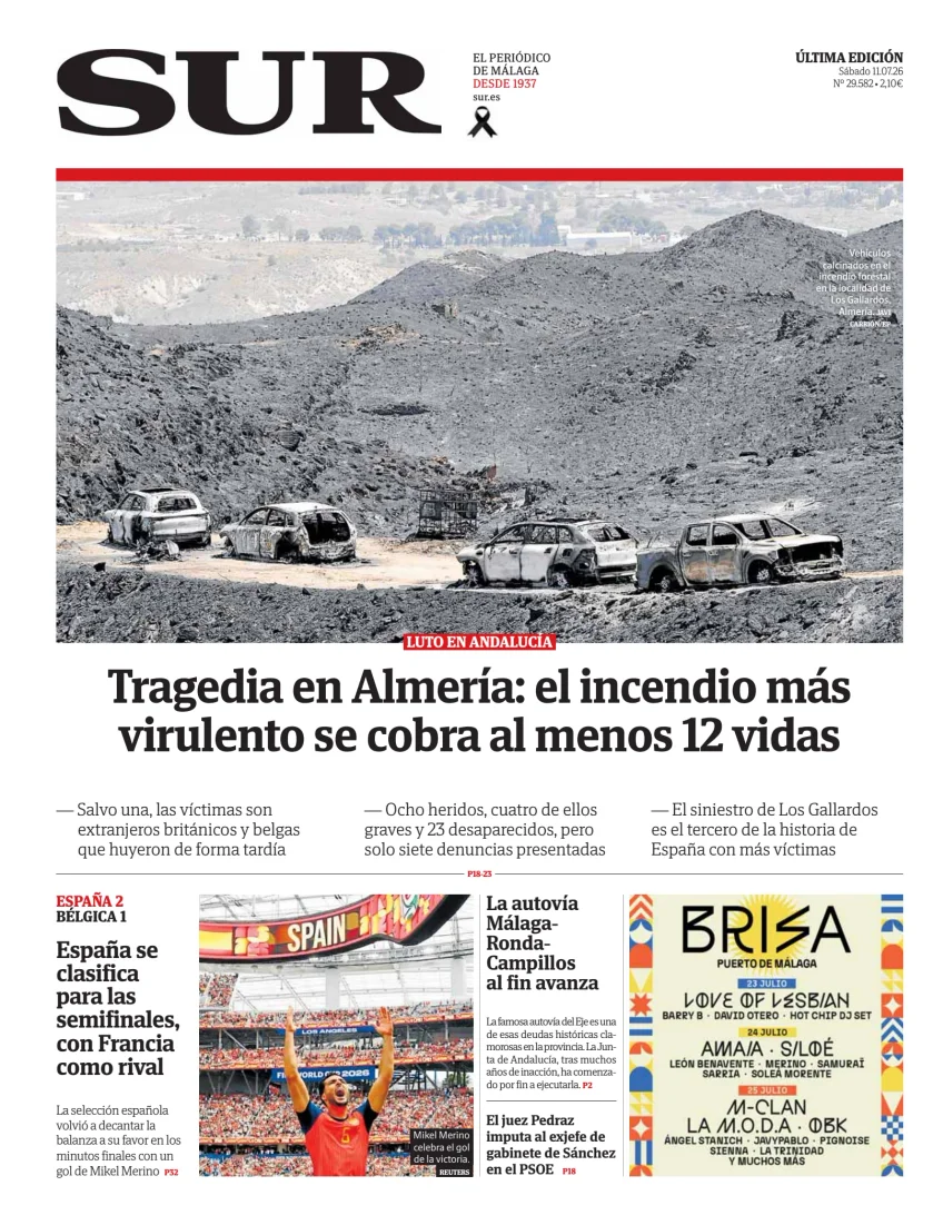 Portada de Diario Sur