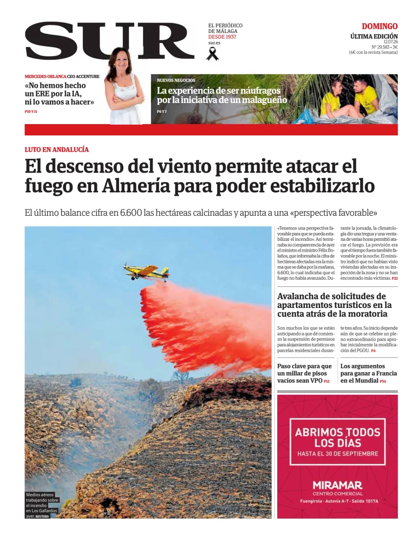 Portada de Diario Sur