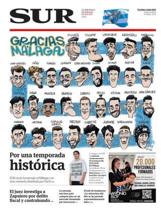 Portada de Diario Sur, 13 de junio de 2026