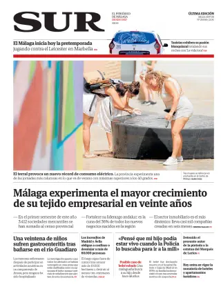 Portada de Diario Sur, 25 de julio de 2026