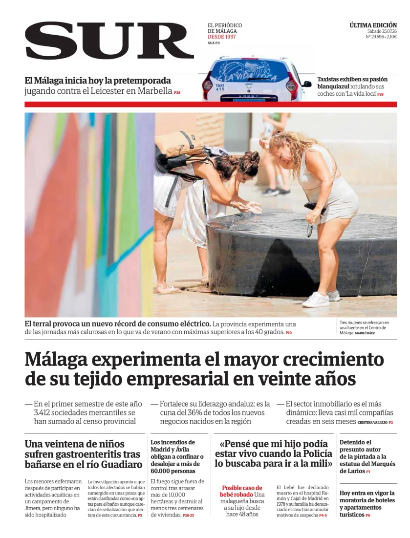 Portada de Diario Sur