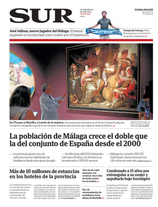 Portada de Diario Sur, 28 de julio de 2026