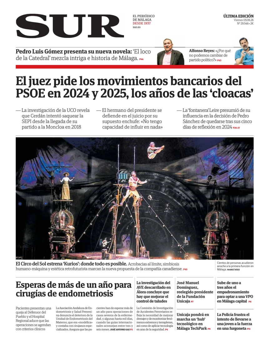 Portada de Diario Sur