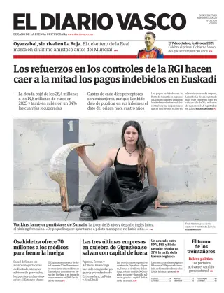 Portada de Diario Vasco, 10 de junio de 2026