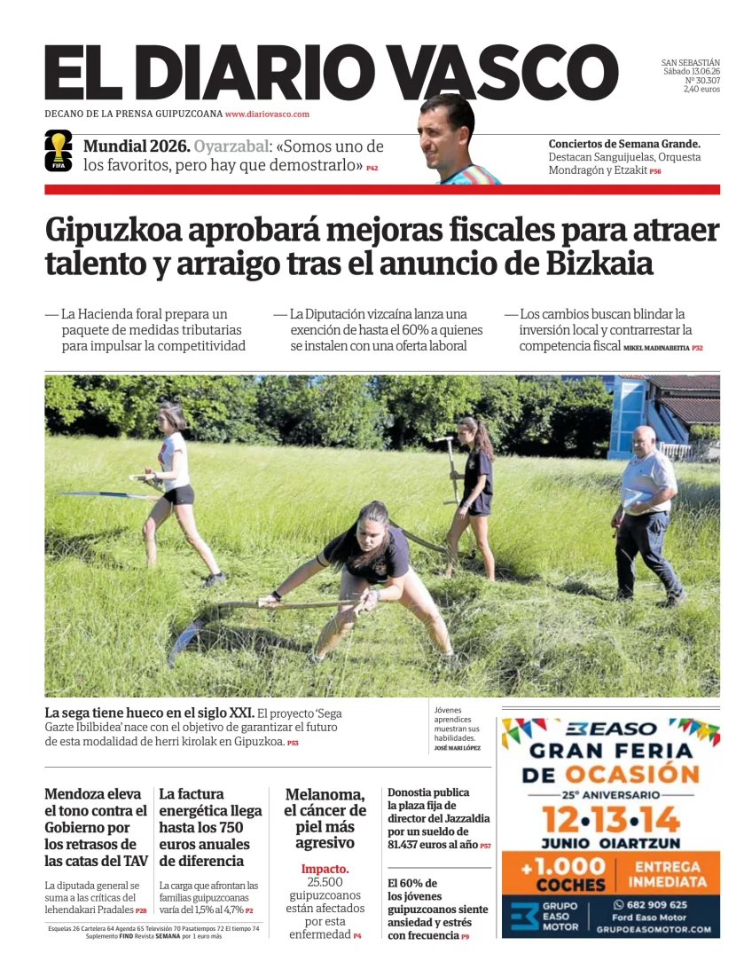 Portada de Diario Vasco